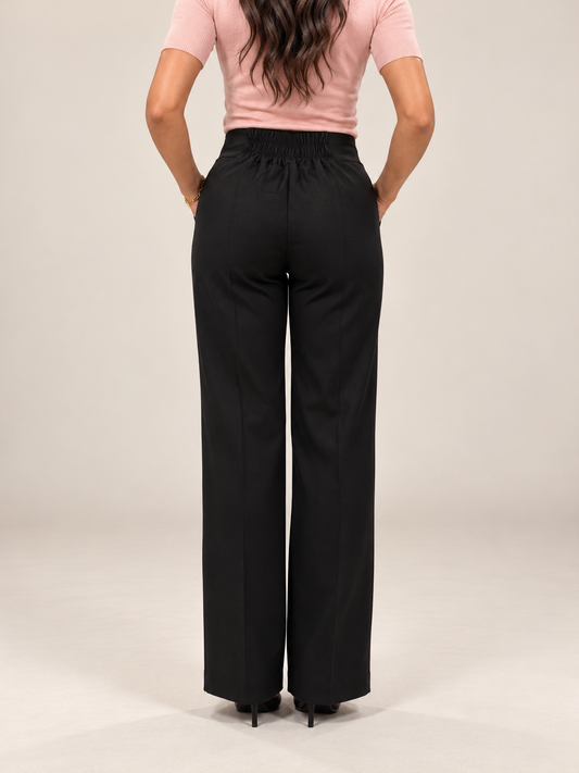 Pantalone Essential Effetto Camoscio Gamba Palazzo