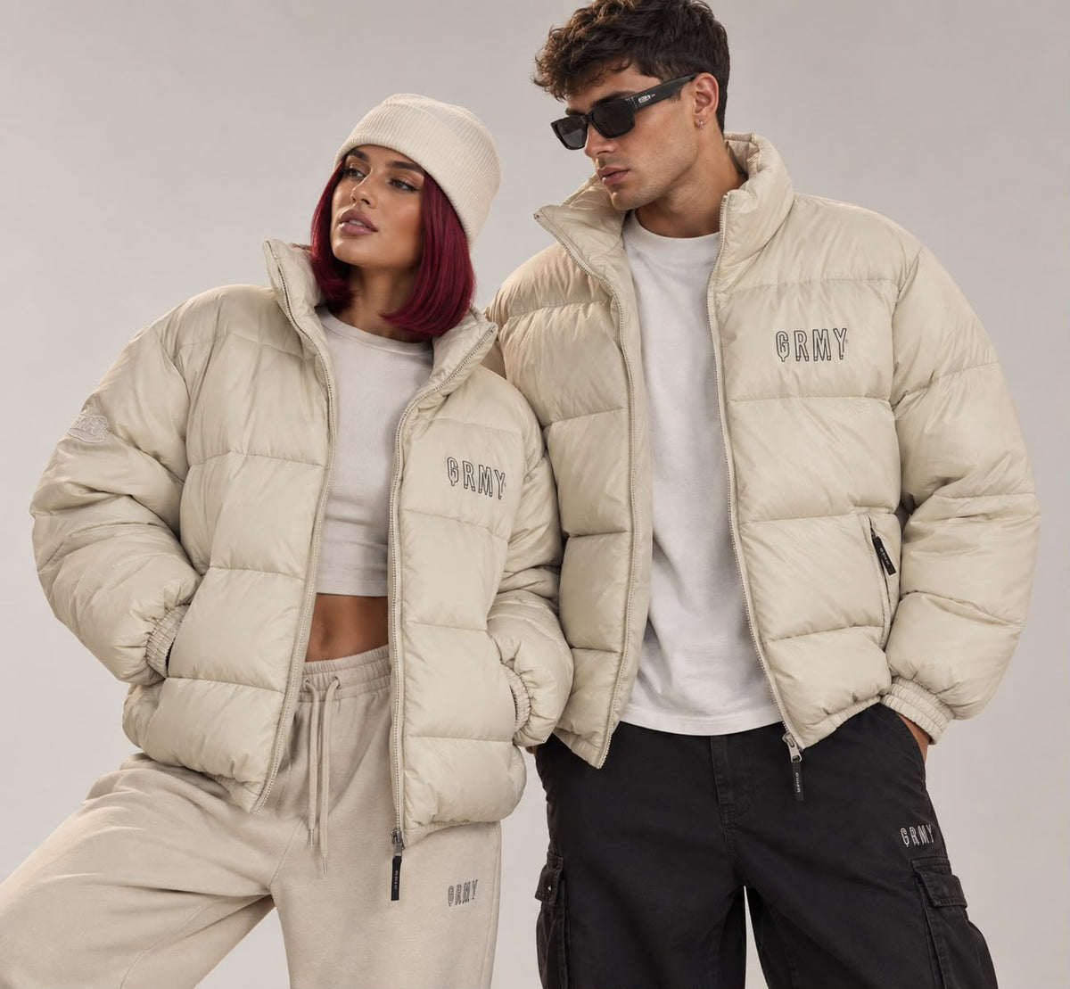 Grimey Back At You Puffer Jacket| Cream