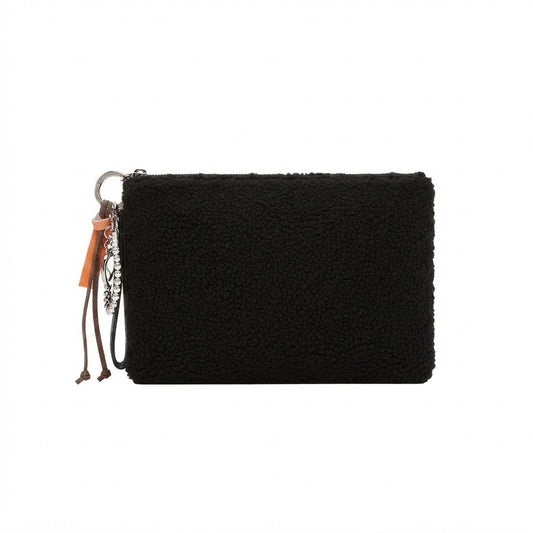 SUN68 Pochette in Teddy Nero