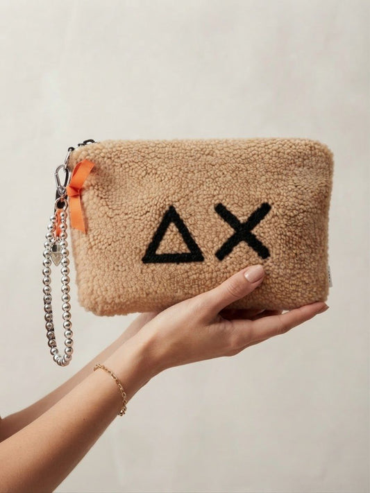 SUN68 Pochette in Teddy Marrone Cacao