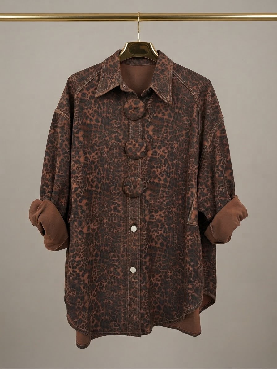 Camicia a Giacca Leopardata