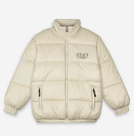 Grimey Back At You Puffer Jacket| Cream