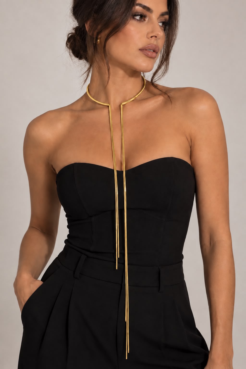 Collana Rigida Con Pendenti Verticali