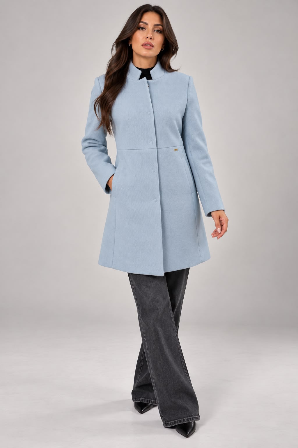 Cappottino In Lana Deep Blue