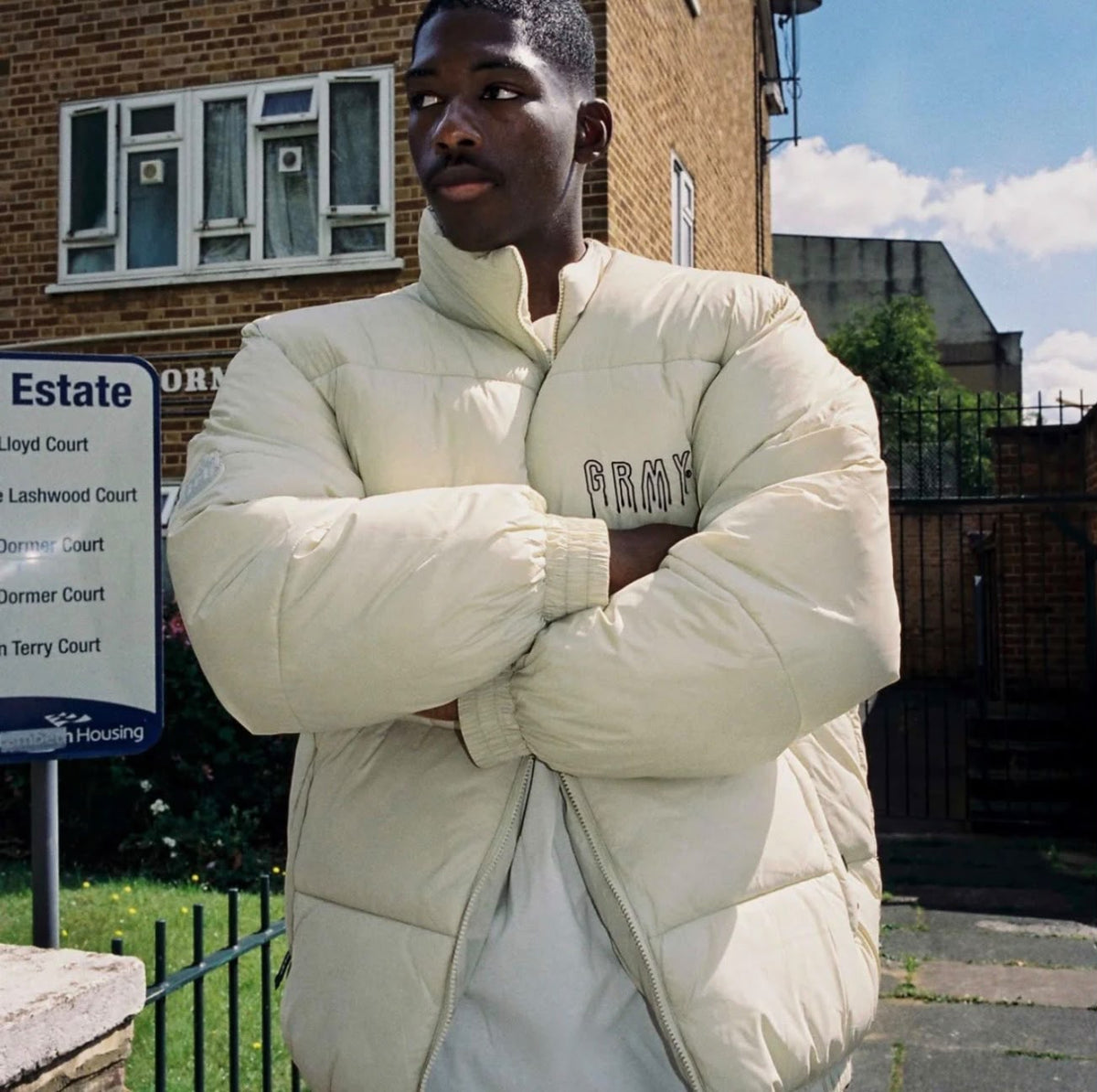 Grimey Back At You Puffer Jacket| Cream