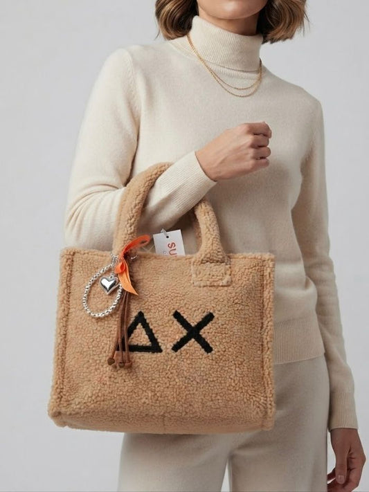 SUN68 Bag Media in Teddy Marrone Cacao